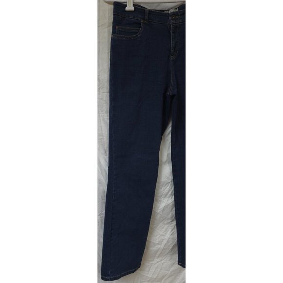 Tribal Jeans Stretch-Extensible Womens Sz 8 Mid Rise Dark Wash Denim Jeans 32x33 - Picture 4 of 12